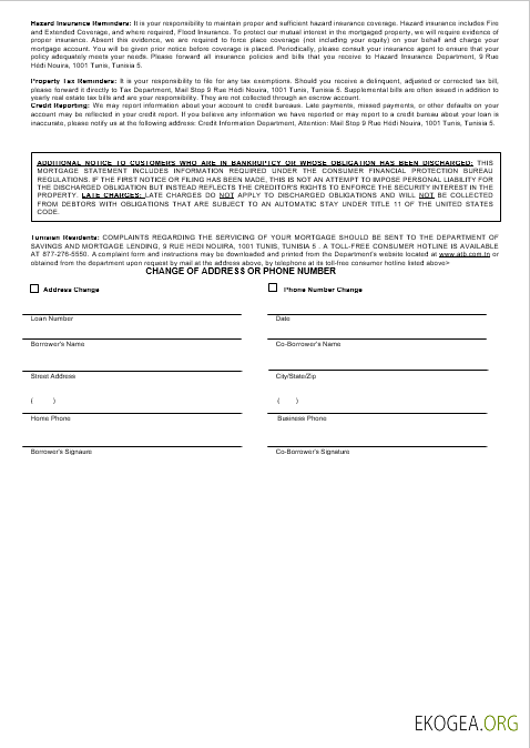 Relevé hypothécaire de la banque tunisienne ATB aux formats Word et PDF 3